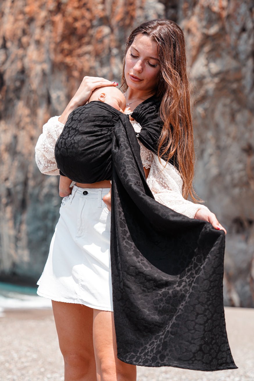 Écharpe de portage anneaux Safari Beauté Noire - KOKADI