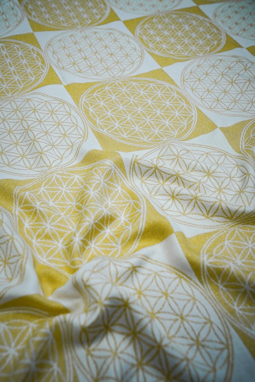 Babydecke Blume des Lebens gold - KOKADI