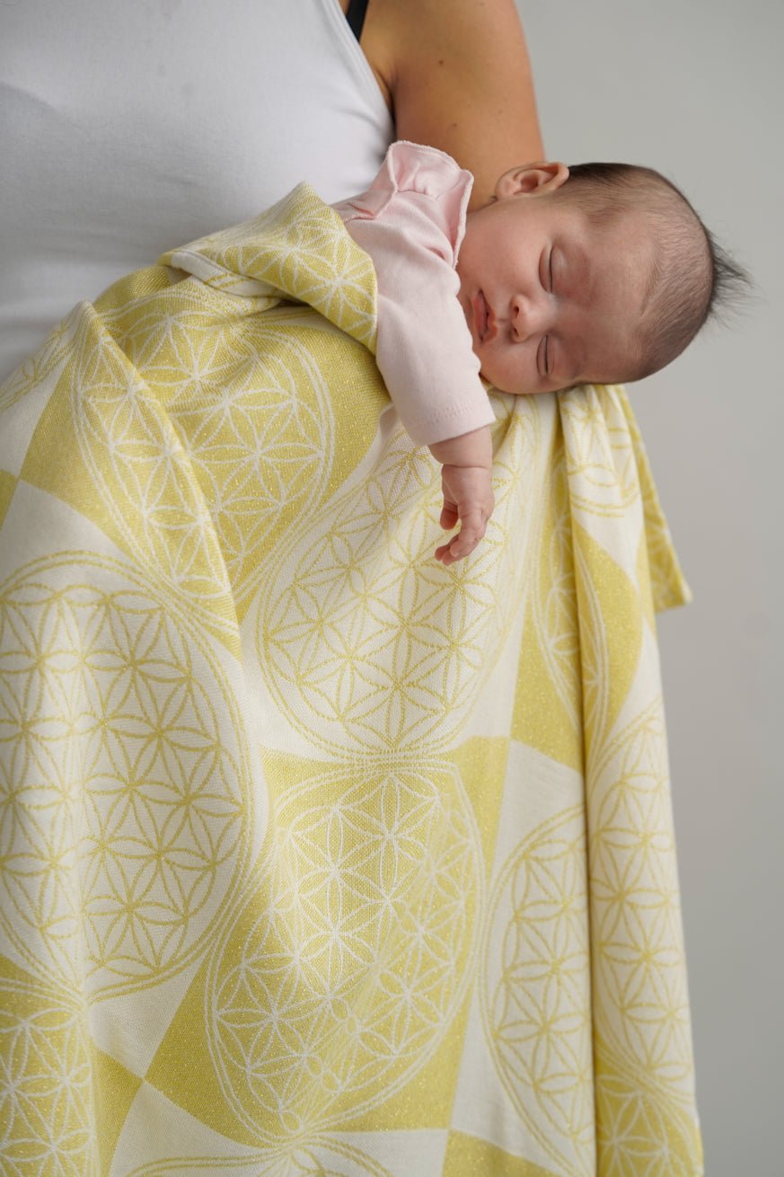 Couverture bébé fleur de vie or - KOKADI