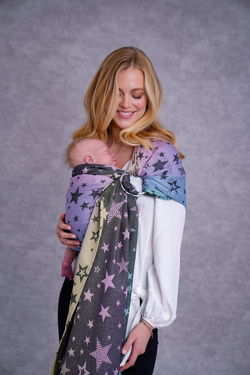 Écharpe de portage anneaux Vicky étoiles 2.0 - KOKADI